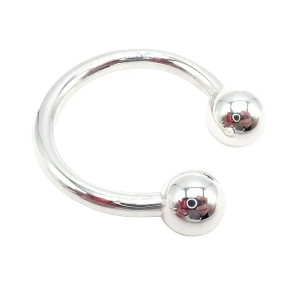 Vintage Tiffany & Co. Silver Classic Ball Keychain Keyring - Picture 11 of 14